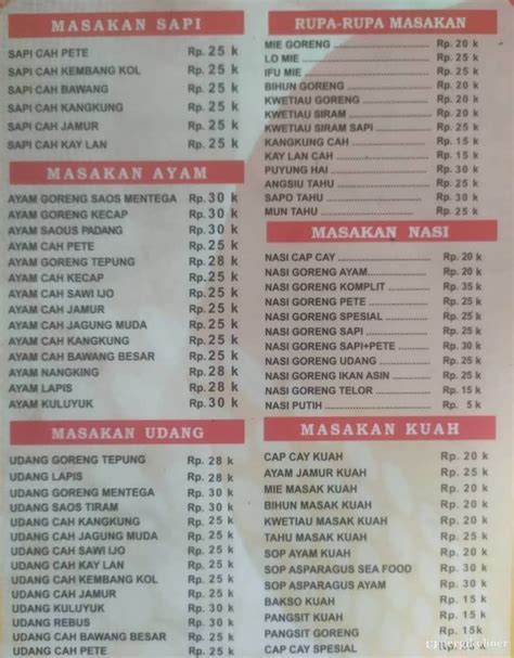 Selalu Diperbarui Menu Rumah Makan Seafood Beji Depok