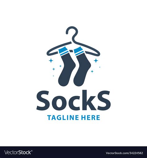 Modern Fashion Sock Logo Royalty Free Vector Image