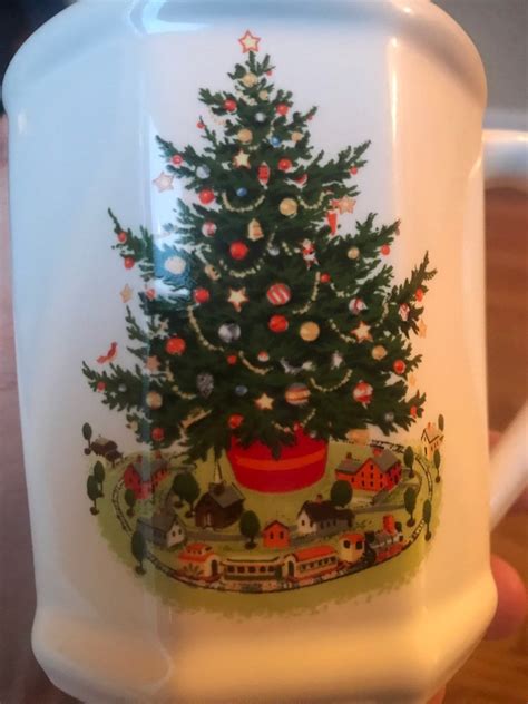 Pfaltzgraff Christmas Heritage Pedestal Mug Stoneware Footed Etsy