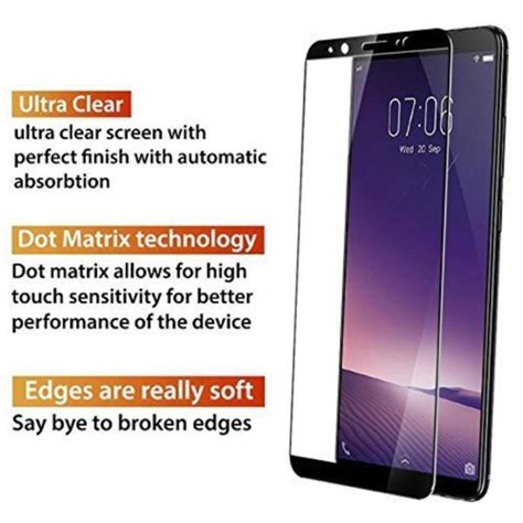 Mmc Black Transparent Tempered Glass Edge To Edge Full Screen Coverage