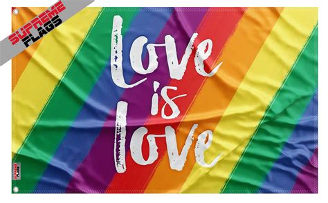 Love Is Love Flag Banner 3x5 Ft Gay Pride Lgbtq Etsy