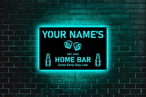 Custom Bar Led Sign Personalized Bar Signs Neon Bar Light Up Sign Bar Led Sign Neon Bar Sign