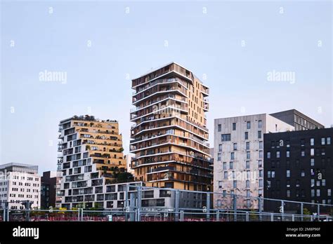 Paris France May Contemporary Building With Balconies