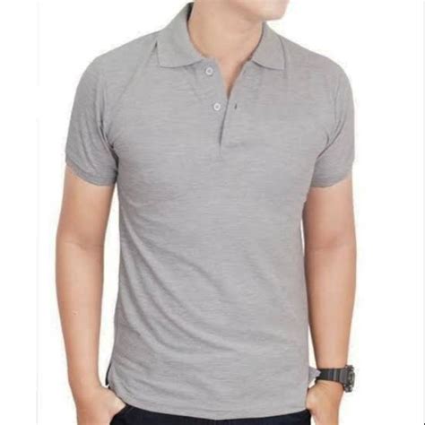 Jual KAOS POLO ABU MUDA POLO POLOS POLO SHIRT GREY KAOS ABU MUDA