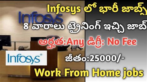 Latest Jobs Infosys Recruitment 2023any Degreework From Home20000salary Youtube