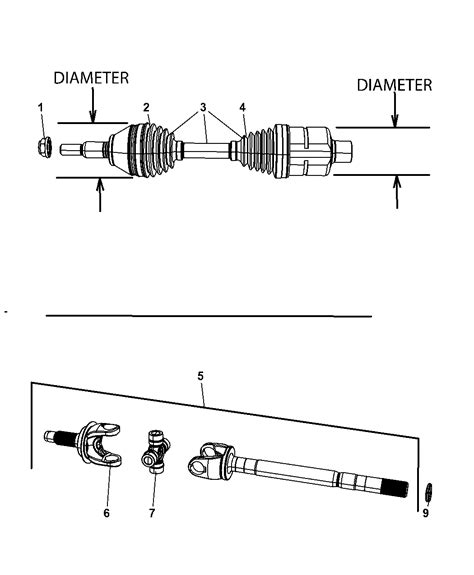 2004 Dodge Ram 2500 Front Axle Shafts Mopar Parts Giant