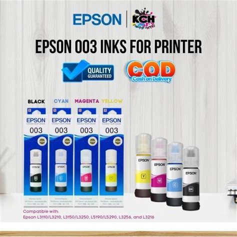 Epson 003 Premium Inks 65ml For Printer Epson L3110l3210 L3150l3250