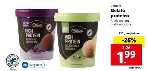 Gelatelli Gelato Proteico Al Cioccolato O Alla Nocciola 250 G Offerta