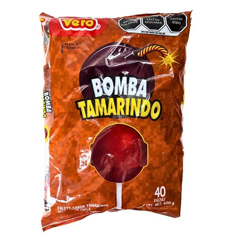 Paleta Bomba Tamarindo 40pz Vero Dulcerías Y Abarroteras Vázquez