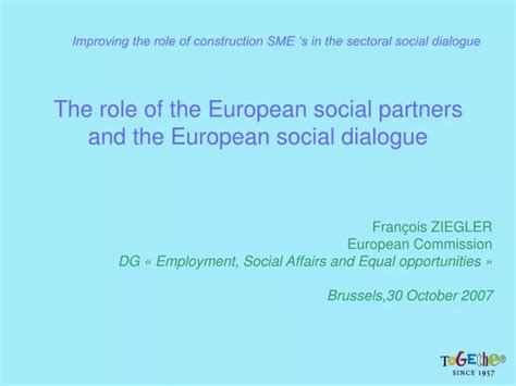 Ppt The Role Of The European Social Partners And The European Social