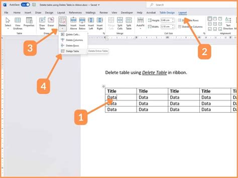 How To Delete A Table In Ms Word Ways Geekpossible