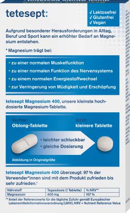 Tetesept Magnesium Tabletten St G Dauerhaft G Nstig