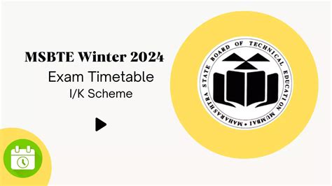 Msbte Winter 2024 Exam Timetable Schedule Msbte Updates