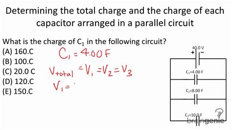 Phhyscis Determining Total Charge And Charge Of Capacitor