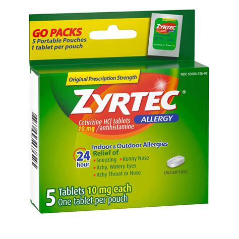 Zyrtec Cetirizine Hydrochloride Mg Tablet S Price In The