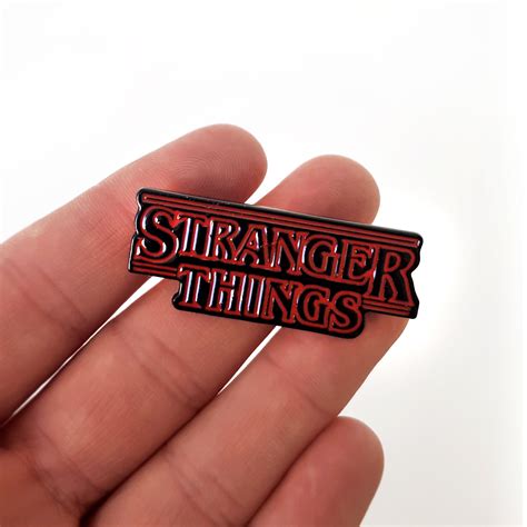 Stranger Things Enamel Pin Netflix Tv Show Series Black Etsy