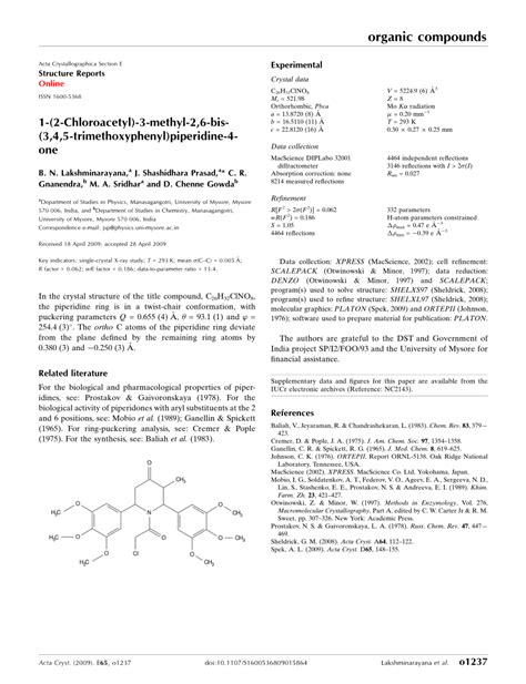 Pdf Chloroacetyl Methyl Bis Trimethoxyphenyl