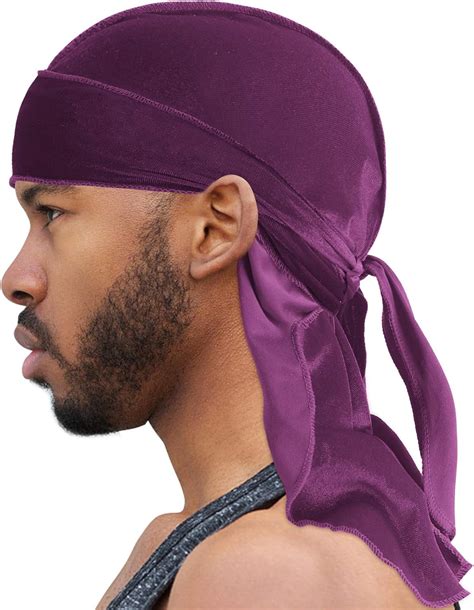 Velvet Durags For Men Women Luxury Velvet Waves Durags With Long Tail