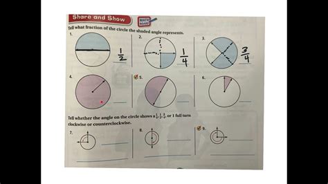 4th Grade GoMath Lesson 11 1 Angles Fractional Parts Of A Circle