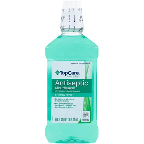 TopCare Antiseptic Mouthwash Antigingivitis Antiplaque Spring Mint