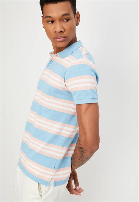 Buy Men Striped Polo T Shirt Online At Just Rs