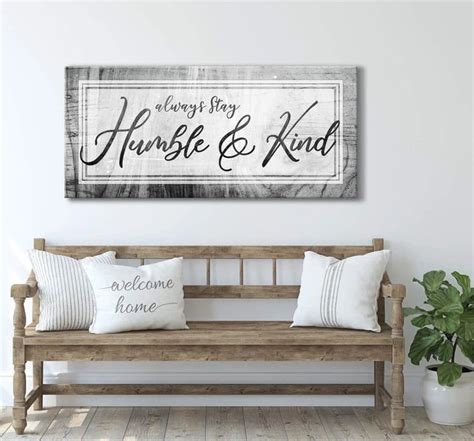 Christian Wall Art Always Stay Humble And Kind V6 Wood Frame Ready To