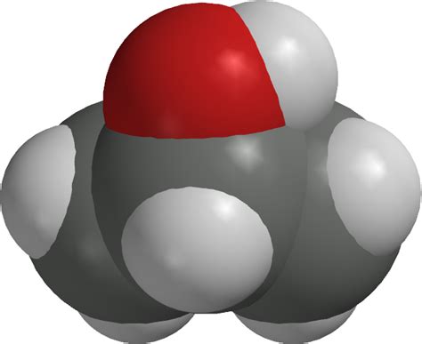 Isopropyl Alcohol Ball And Stick Model