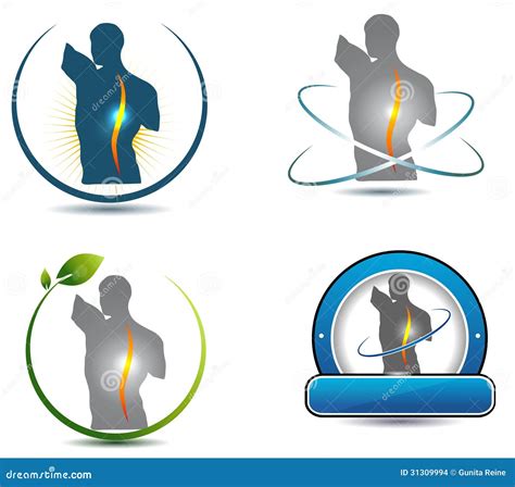 Healthy Spine Symbol Stock Vector Illustration Of Border