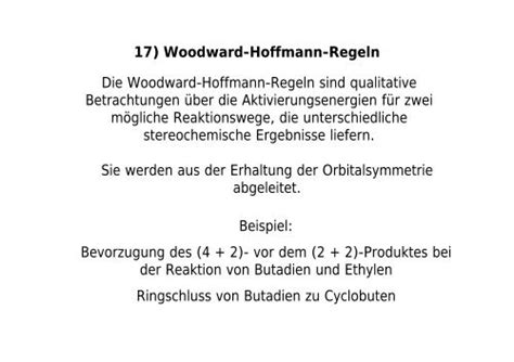 17 Woodward Hoffmann Regeln Die Woodward Hoffmann Regeln