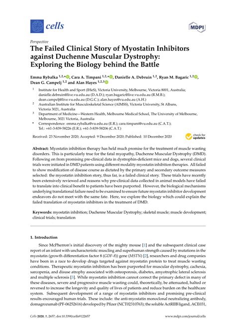 Pdf The Failed Clinical Story Of Myostatin Inhibitors Against