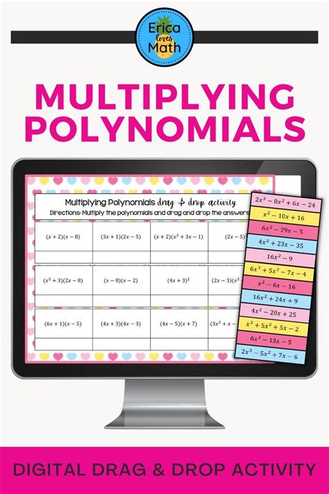 Multiplying Polynomials Digital Activity Drag Drop Digital