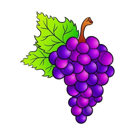 Icono De Dibujos Animados De Uvas Vecto Premium Vector Uvas