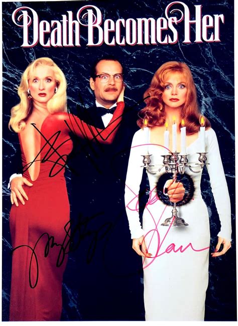 Meryl Streep Goldie Hawn Autograph Signed Death Becomes Her Photo