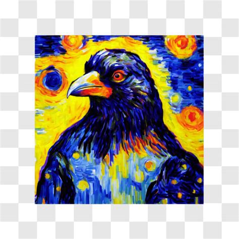 Download Raven With Stars Vincent Van Gogh Pngs Online Creative Fabrica