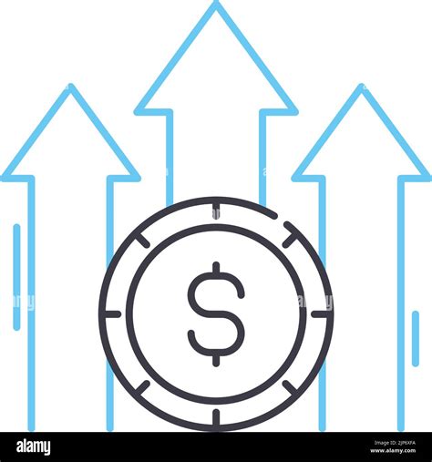 icono de línea de expectativas empresariales símbolo de contorno