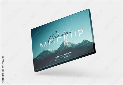 Horizontal Canvas Mockup Plantilla De Stock Adobe Stock