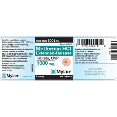 Metformin Hcl Er 1000mg Rx Products