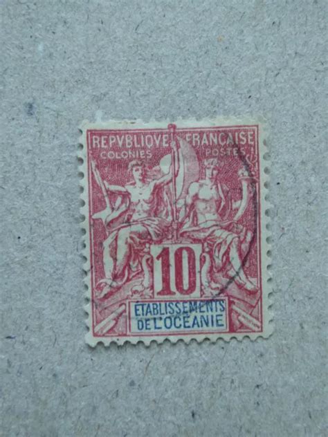 TIMBRE DES COLONIES françaises Etablissements de l Océanie n 15