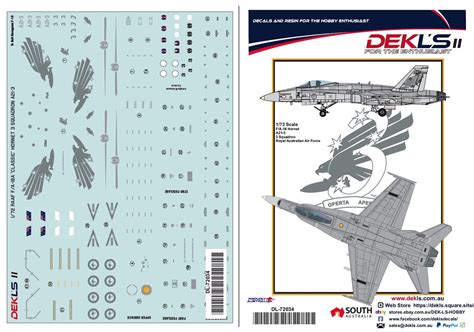 Decals - F/A-18 Hornet 3 Squadron, RAAF A21-3 - Scale:1/144, 1/72, 1/48, 1/32 | DEKL's Shop