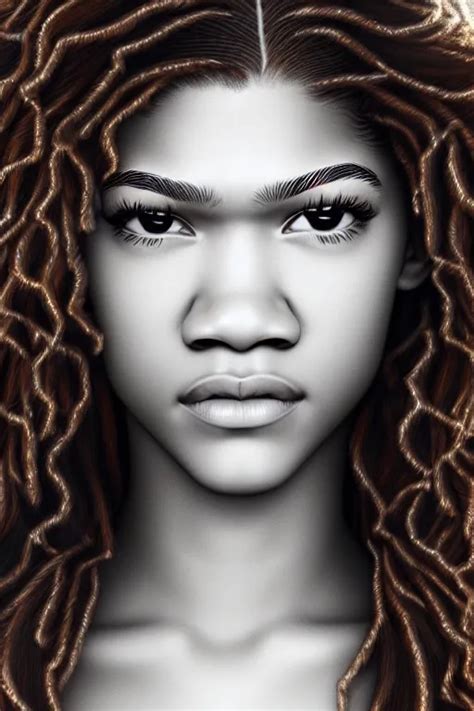 A Portrait Photograph Of Zendaya Ultra Detailed Hyper Stable