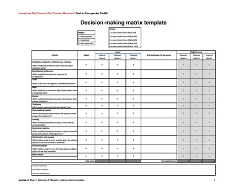 49 Best Decision Matrix Templates Word And Excel ᐅ Templatelab