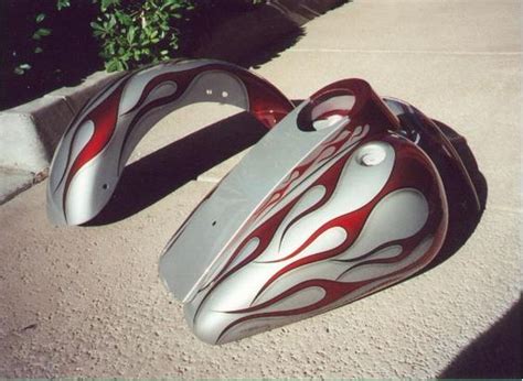 Red And Silver Baddass Paint Custom Custom Motorcycle Paint Jobs