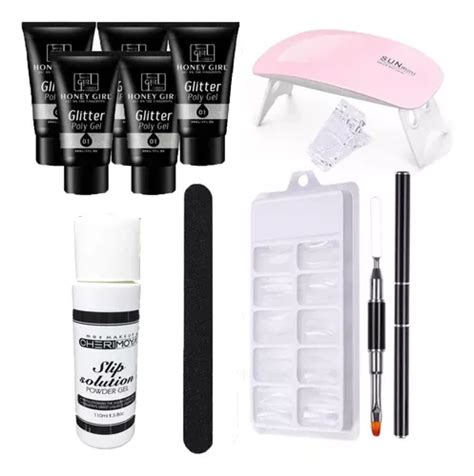 Kit Completo De Polygel De Ml L Mpara Pincel Lampara Cuotas