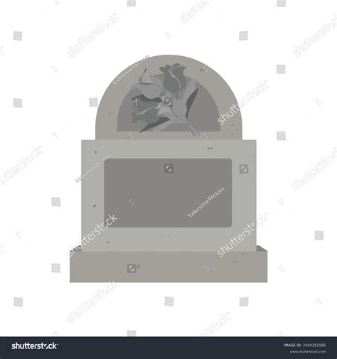 Headstone Tombstone Emoji Vector Grave Illustration Stock Vector ...