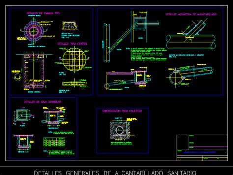 Detalles Sanitarios Cisterna Y Registro En Dwg Kb Librer A Cad