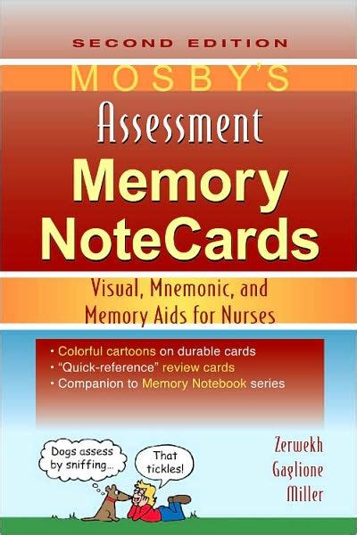 Mosby's Assessment Memory NoteCards: Visual, Mnemonic, and Memory Aids ...