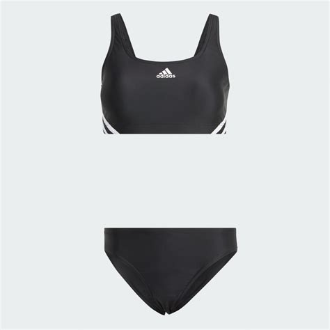 Adidas 3 Stripes Bikini BLACK WHITE IB5985