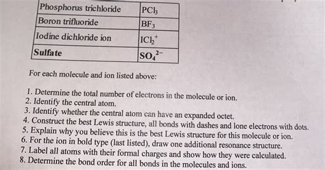 Solved Phosphorus Trichloride Pcl 3 Boron Trifluoride