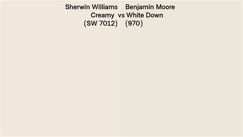 Sherwin Williams Creamy Sw Vs Benjamin Moore White Down