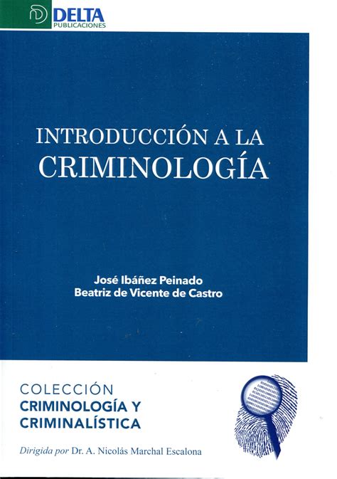 Libro Introducci N A La Criminolog A Ib Ez Peinado